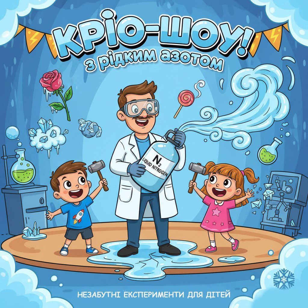 КРІО-ШОУ З РІДКИМ АЗОТОМ – Науково-пізнавальна шоу-програма
