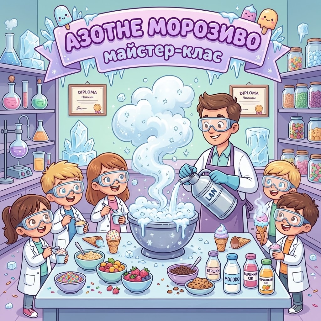 🍦 АЗОТНЕ МОРОЗИВО – майстер-клас з виготовлення морозива